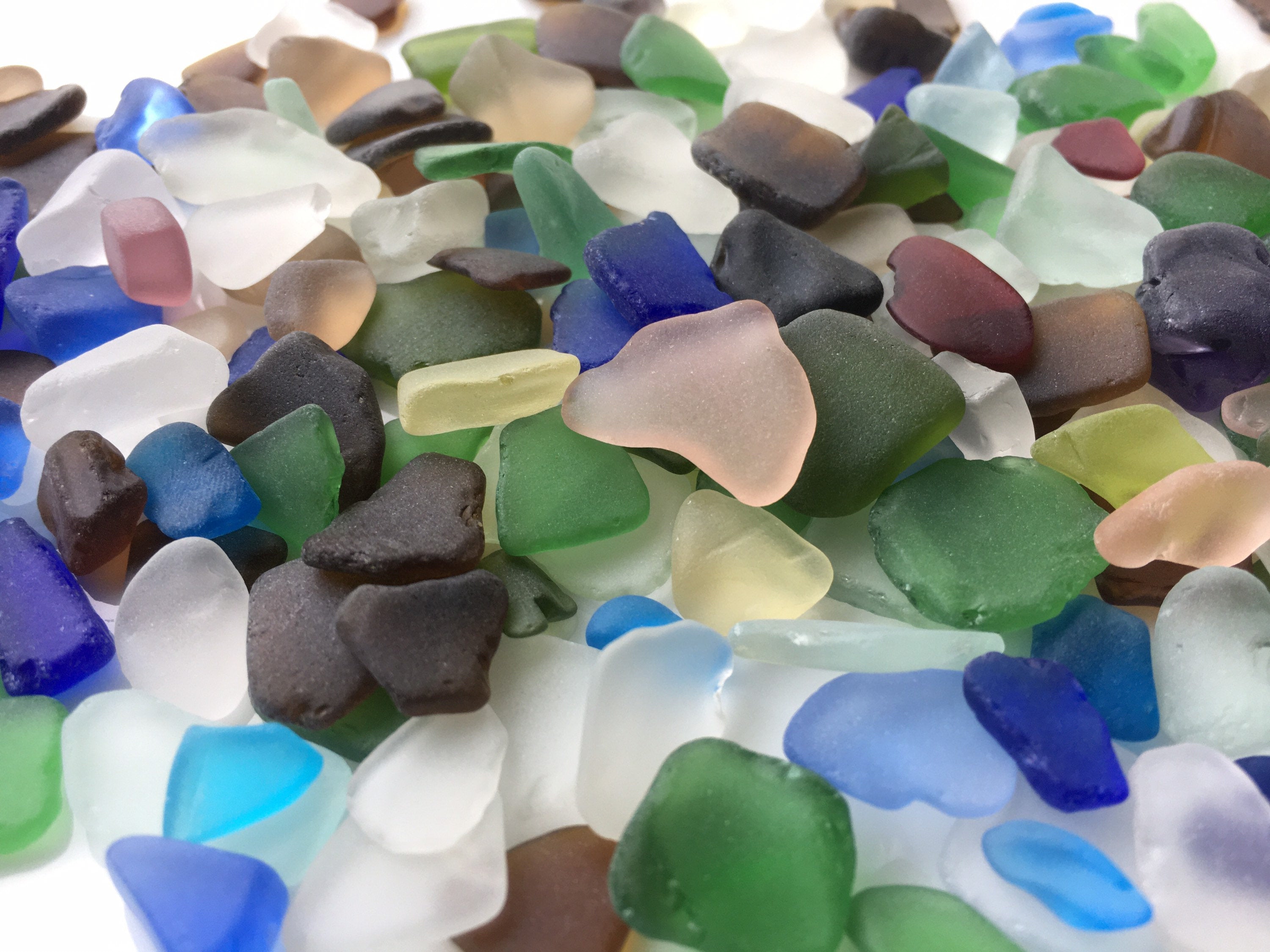 Quality Natural Sea Glass Bulk. Tiny & Extra Small Frosted Genuine Surf  Tumbled Spanish Sea Glass for Jewelry Art Crafts 0,5-1,5cm 0,20,6 