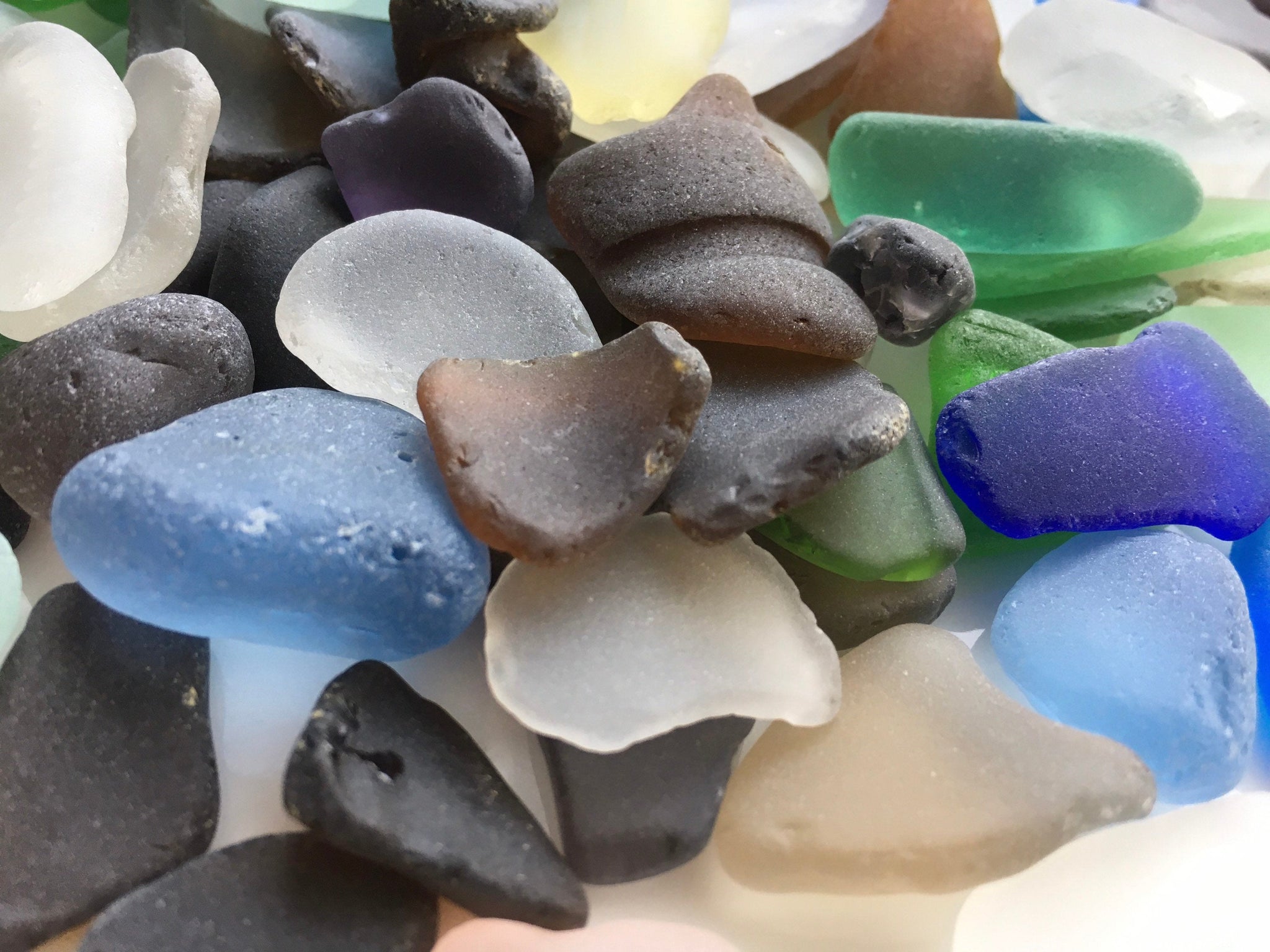 20 Pieces Genuine Sea Beach Glass – Teal Blue-Green 10-14mm – Bulk Lot For Jewelry