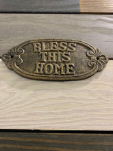 Load image into Gallery viewer, Cast Iron Bless This Home Wall Decor - Home Decor - Beach Decor - Coastal - Nautical - Cast Iron - Beach House - Gift - Gifts - Man Cave
