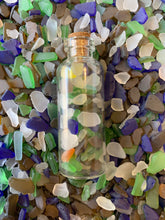 Load image into Gallery viewer, Sea Glass Bottle filled with Micro Sized - Extra Small Tiny Pieces of Beach Glass - Seaglass - FREE SHIPPING!
