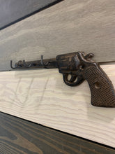 Load image into Gallery viewer, Cast Iron Gun with hooks Wall Decor - Man Cave Decor - Gift - Man Gift - Decor Man Cave - Vintage - Barware - Key holder - Gift fo Him
