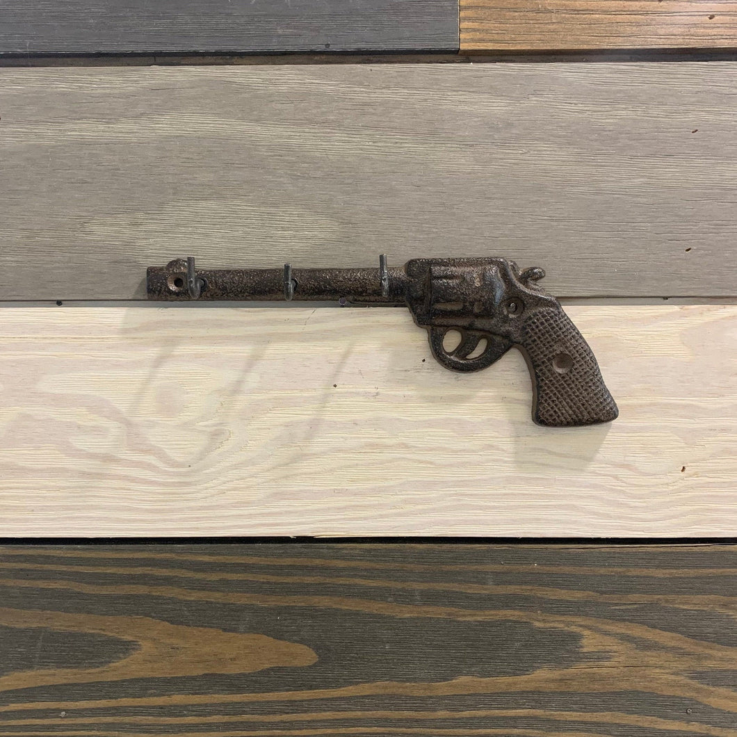 Cast Iron Gun with hooks Wall Decor - Man Cave Decor - Gift - Man Gift - Decor Man Cave - Vintage - Barware - Key holder - Gift fo Him
