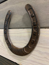 Load image into Gallery viewer, Cast Iron Horseshoe, Bedroom Wall Hanger, Coatroom Organizer, Outdoor Space Saver, Storage System, Wall Hanging, Beach Decor, Gift
