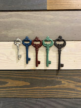 Load image into Gallery viewer, Cast Iron Colorful Key, Rustic Vintage Key, Beautiful Skeleton Key, Ornate Key, Antique Key, Rustic Country Home Decor
