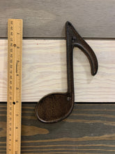 Load image into Gallery viewer, Music Note Cast Iron, Metal Music Note, Music Iron Note, Music Teacher Gift, Music Room Decor, Music Room Wall Art, Gift for musician
