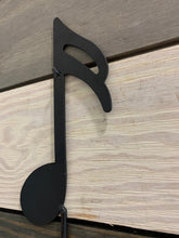 Load image into Gallery viewer, Music Note Metal Wall Hook, Wall Decor, Music Lover Themed Decor, Music Metal Wall Hook, Vintage Wall Hanging Hook, Sixteenth Note and Hook
