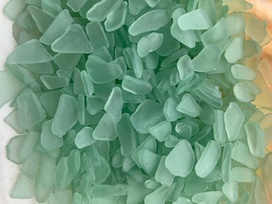 White Decorative Sea Shell and Mint Green Sea Glass